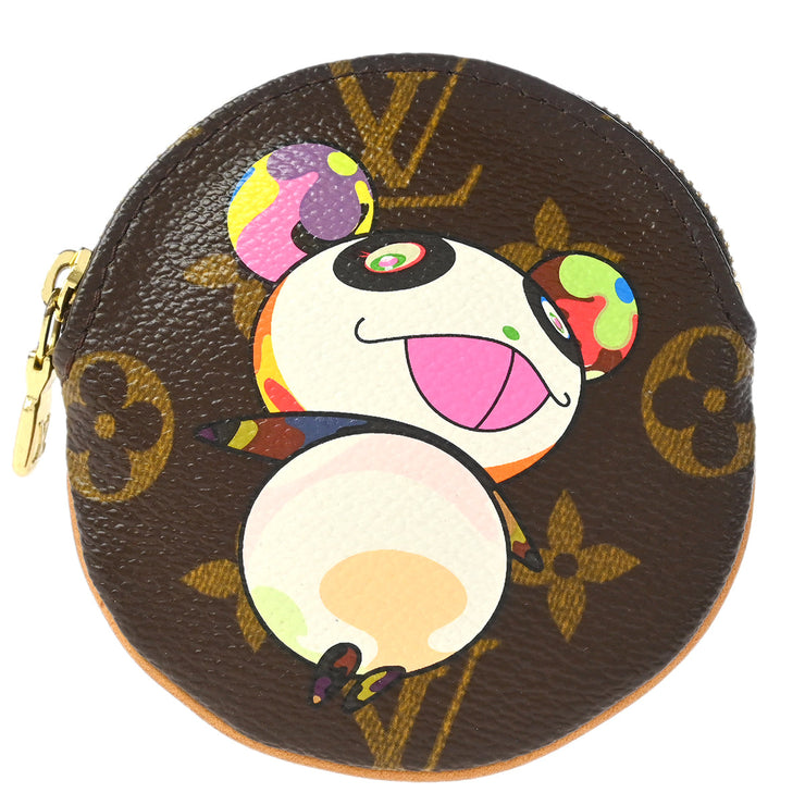 Louis Vuitton 2004 Monogram Panda Porte Monnaie Rond Coin Wallet M61928