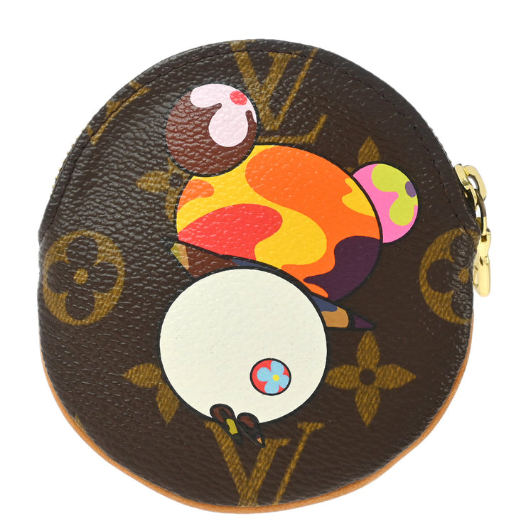 Louis Vuitton 2004 Monogram Panda Porte Monnaie Rond Coin Wallet M61928