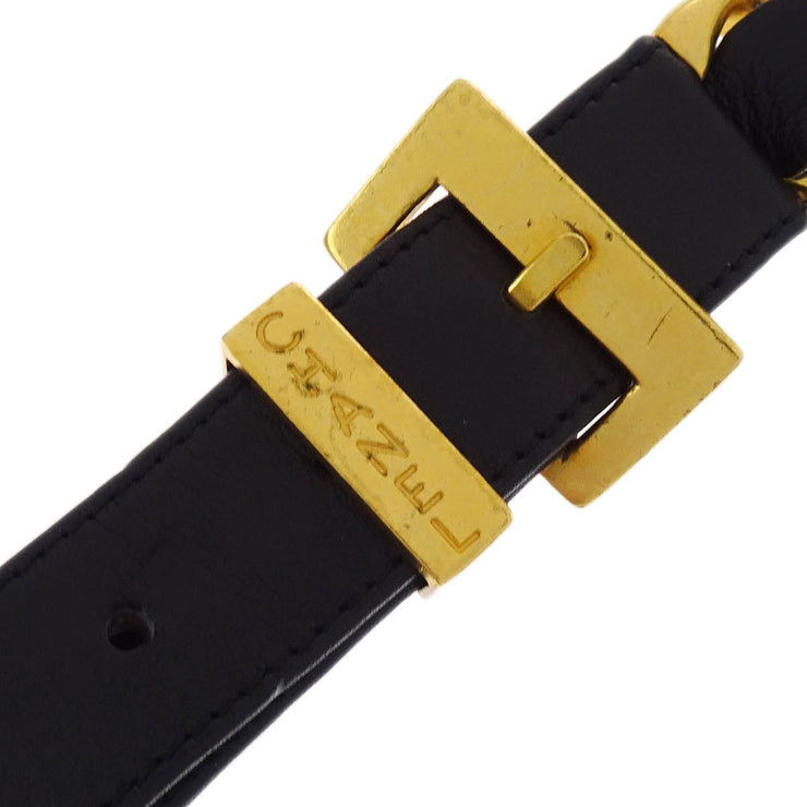 Chanel Buckle Chain Belt Black 96P #70/28