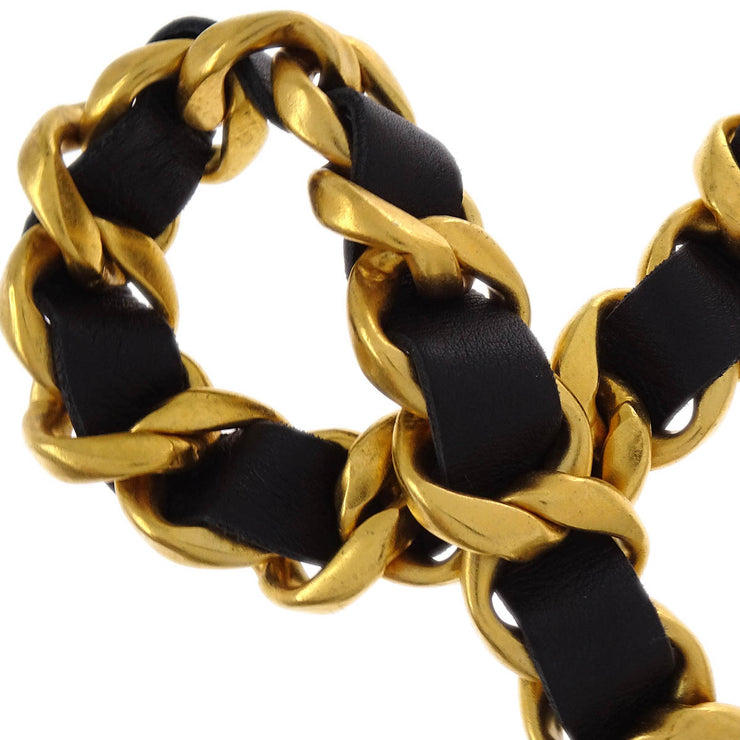 Chanel Buckle Chain Belt Black 96P #70/28