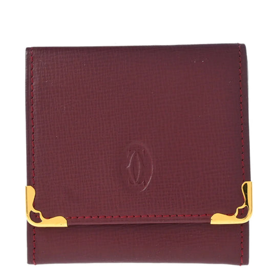 Cartier Coin Purse Wallet Bordeaux