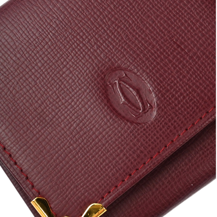 Cartier Coin Purse Wallet Bordeaux