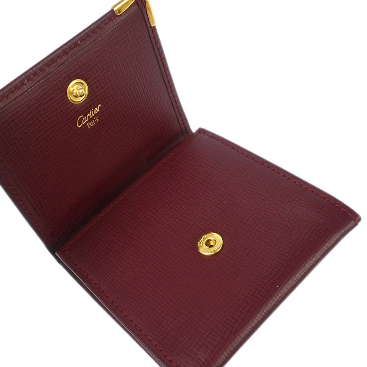 Cartier Coin Purse Wallet Bordeaux