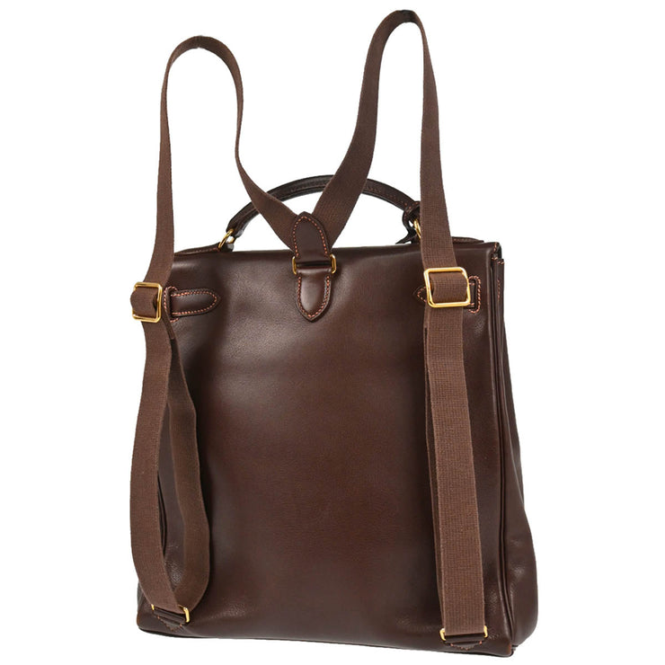 Hermes 1999 Havane Gulliver Kelly A Dos GM Backpack