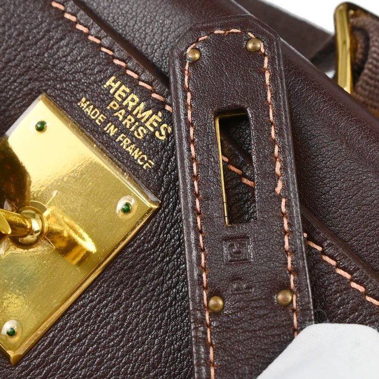 Hermes 1999 Havane Gulliver Kelly A Dos GM Backpack