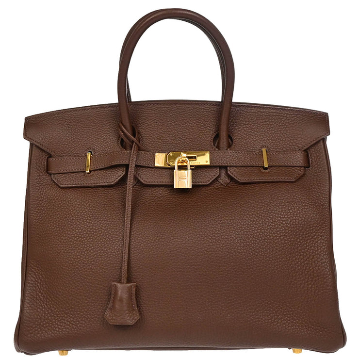 Hermes Havana Togo Birkin 35 Handbag
