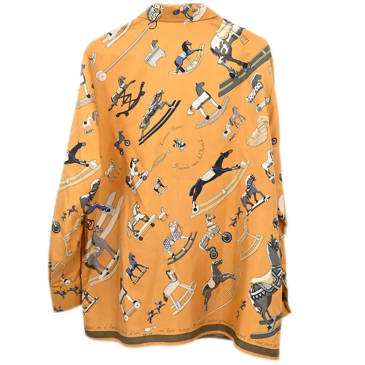 Hermes Shirt Blouse Beige #36