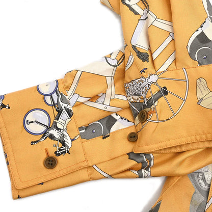 Hermes Shirt Blouse Beige #36