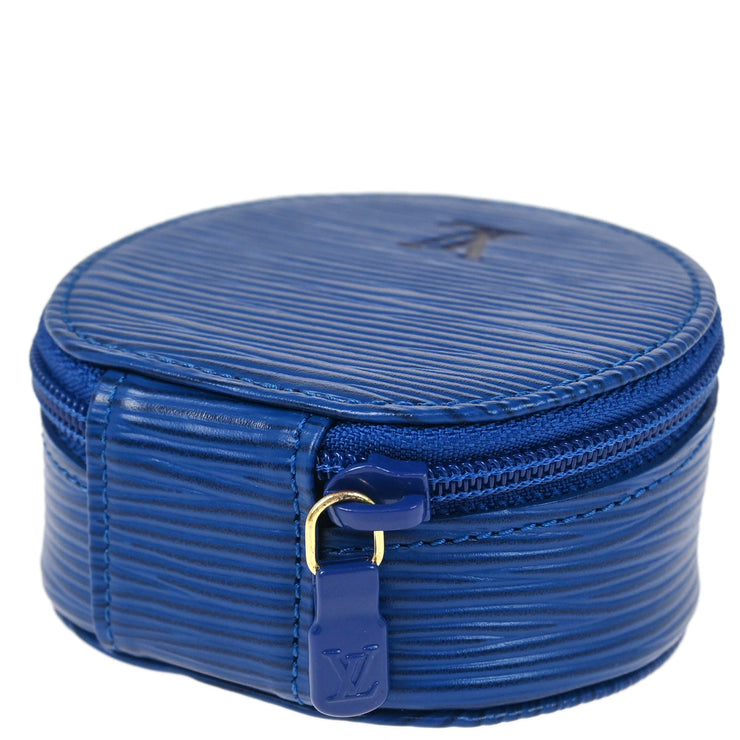 Louis Vuitton Blue Epi Ecrin Bijou 8 Jewelry Case Pouch M48225