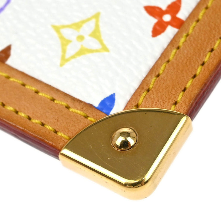 Louis Vuitton 2003 White Multicolor Pochette Cles Coin Purse M92655