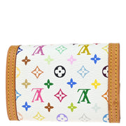 Louis Vuitton 2007 White Multicolor Porte Monnaie Plat Wallet M92657