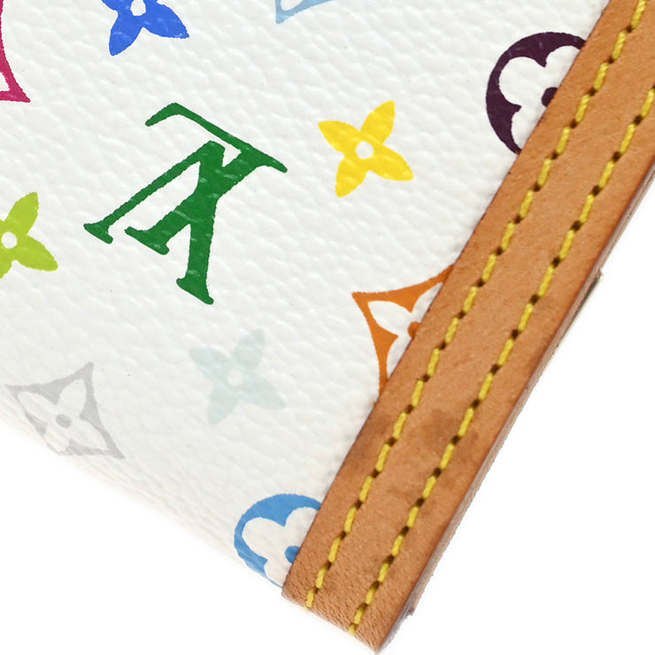 Louis Vuitton 2007 White Multicolor Porte Monnaie Plat Wallet M92657