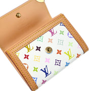 Louis Vuitton 2007 White Multicolor Porte Monnaie Plat Wallet M92657
