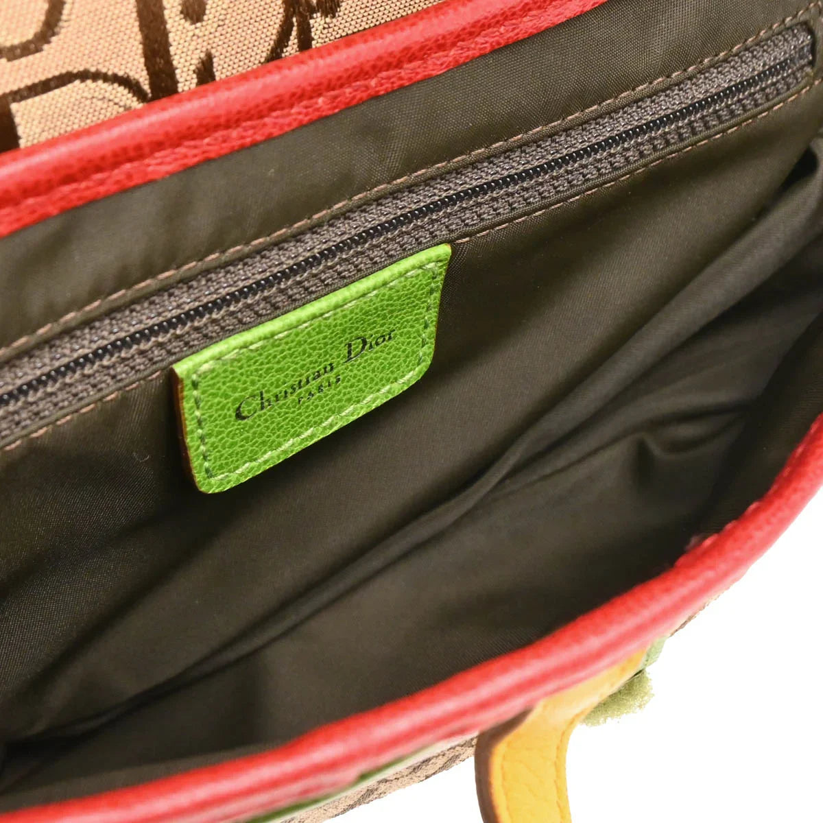 Christian Dior Rasta-Color Trotter Saddle Handbag