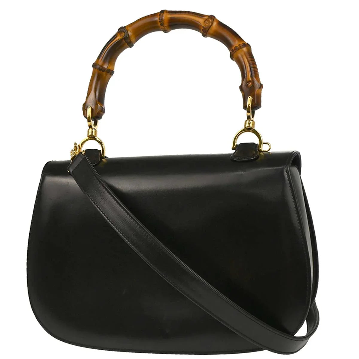 Gucci 1970-1990s Bamboo 2way Shoulder Handbag