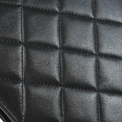 Chanel Black Lambskin Turnlock Small Full Flap Shoulder Bag