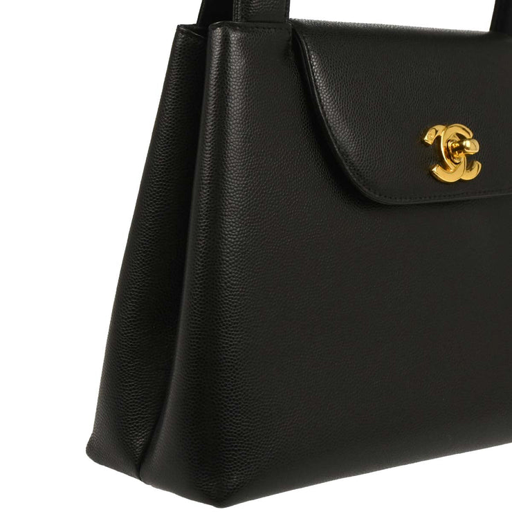 Chanel 1997-1999 Black Caviar Handbag