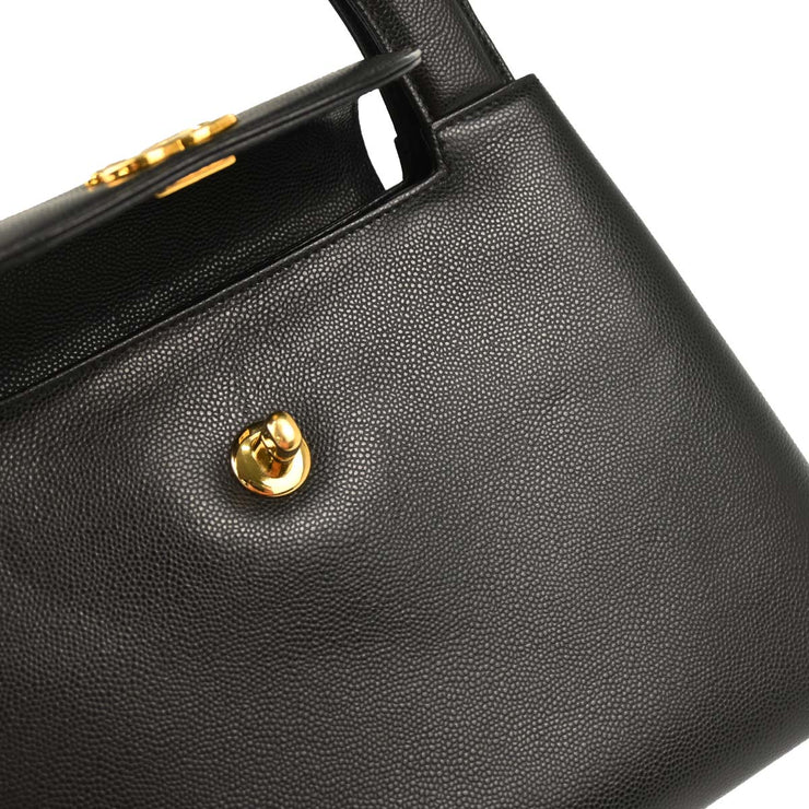Chanel 1997-1999 Black Caviar Handbag