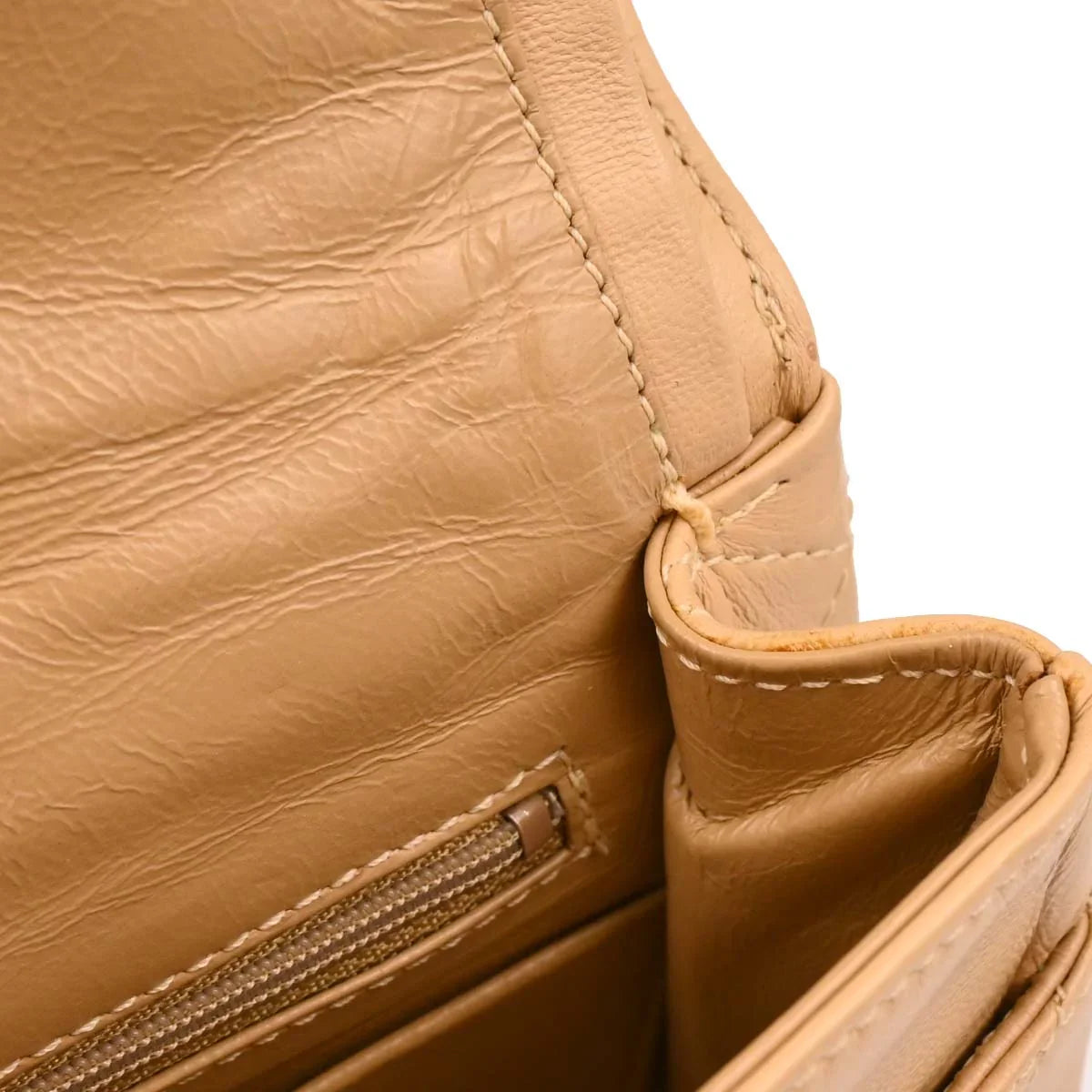 Chanel Beige Lambskin Paris Small Double Flap Shoulder Bag