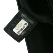Chanel 1991-1994 Black White Satin Costume Pearl Shoulder Bag