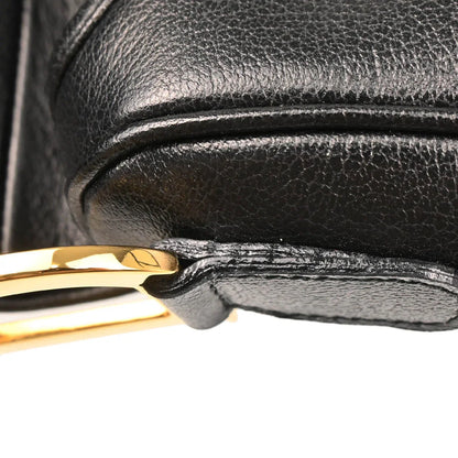 Christian Dior Black Leather Double Saddle Handbag