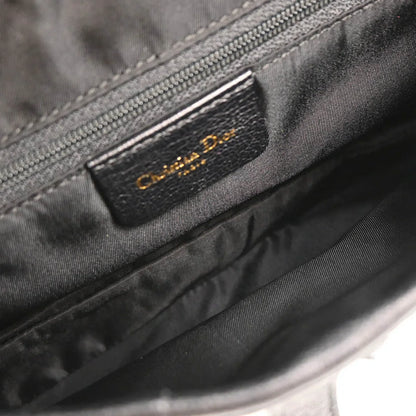 Christian Dior Black Leather Double Saddle Handbag