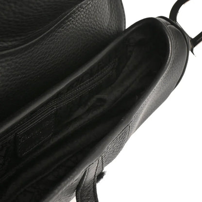 Christian Dior 2006 Black Leather Saddle Handbag