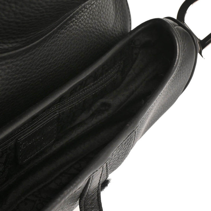 Christian Dior 2006 Black Leather Saddle Handbag