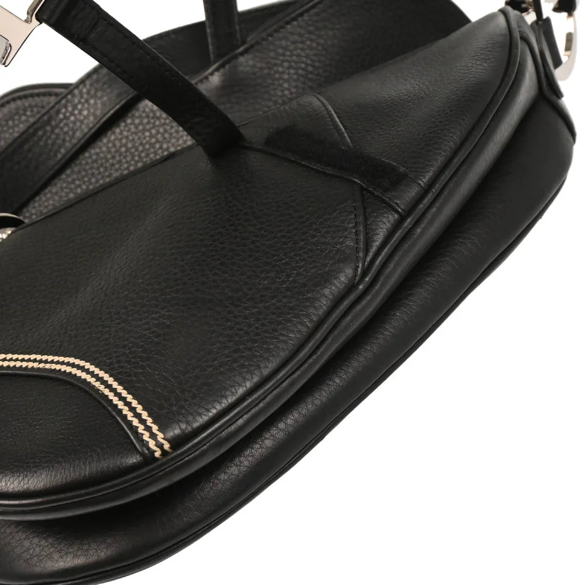 Christian Dior 2006 Black Leather Saddle Handbag