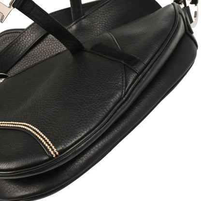 Christian Dior 2006 Black Leather Saddle Handbag
