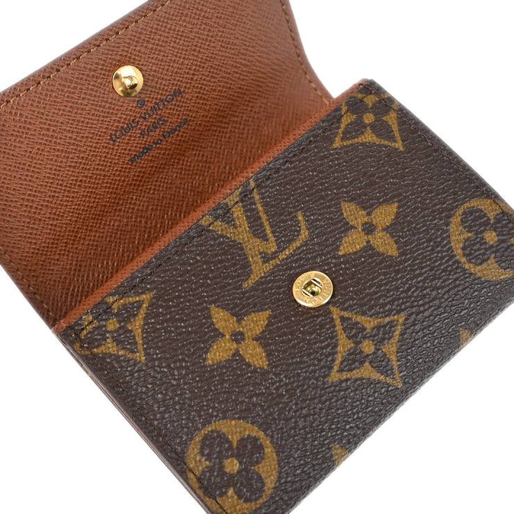 Louis Vuitton 2007 Monogram Porte Monnaie Plat Coin Case Wallet M61930