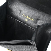 Chanel 1996-1997 Black Caviar Coin Purse Wallet