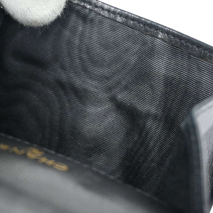 Chanel 1996-1997 Black Caviar Coin Purse Wallet