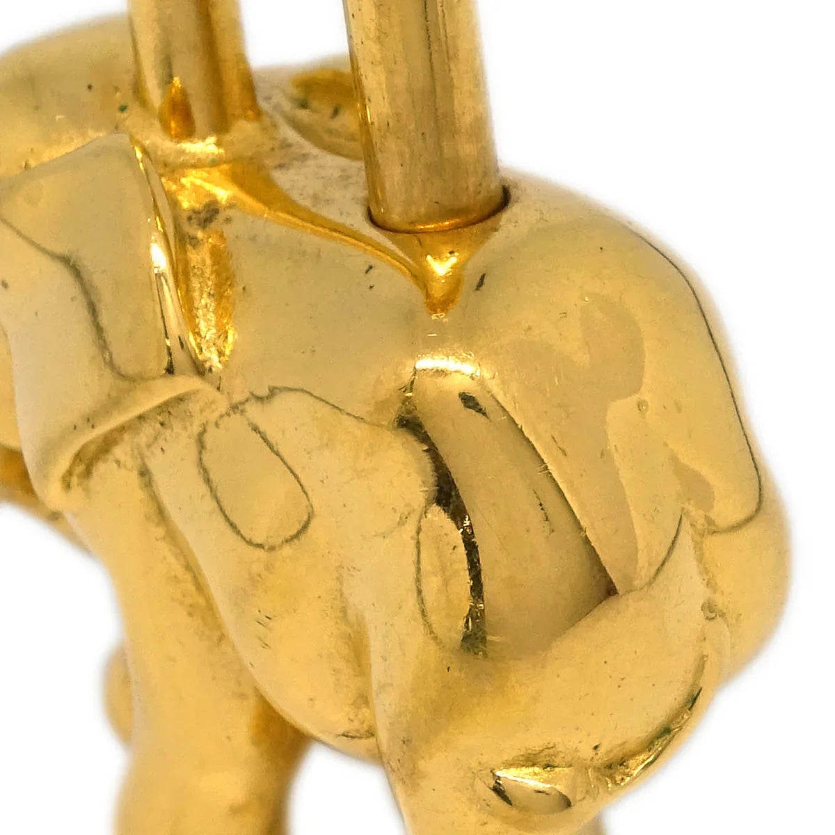 Hermes 1988 Elephant Cadena Gold Small Good