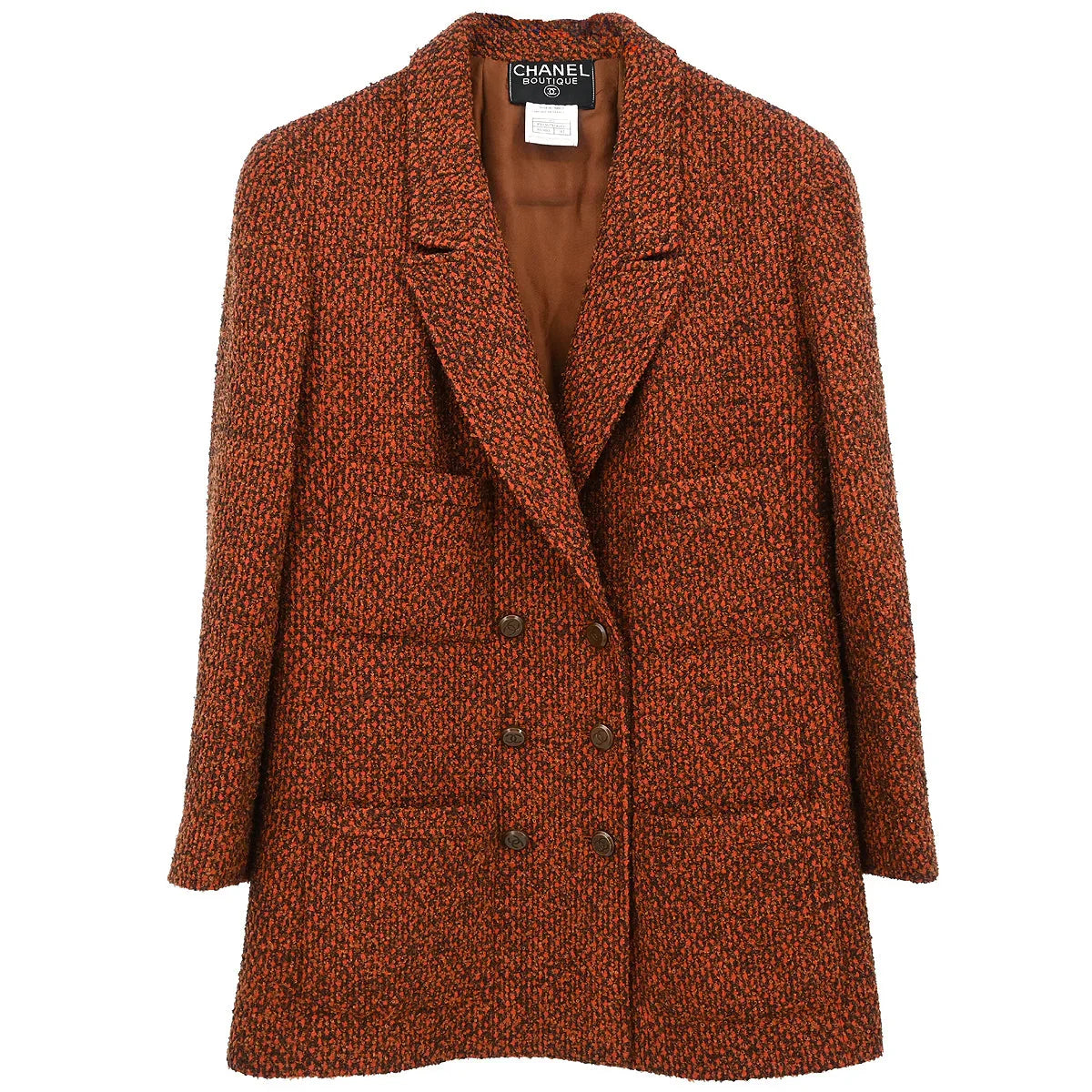 Chanel 1998 Double Breasted Jacket Brown #42