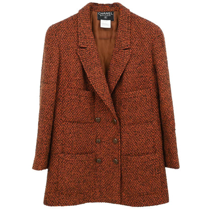 Chanel 1998 Double Breasted Jacket Brown #42
