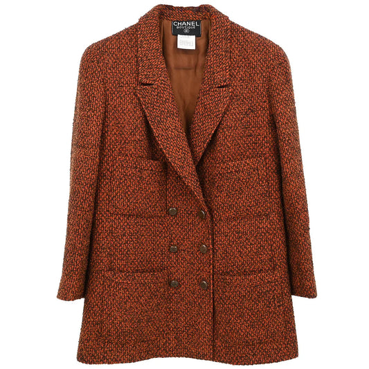 Chanel 1998 Double Breasted Jacket Brown #42