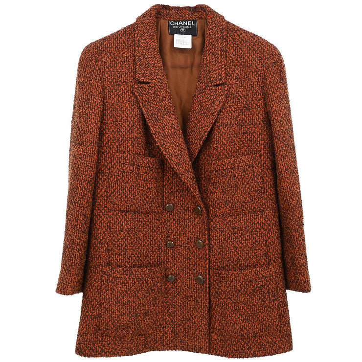 Chanel 1998 Double Breasted Jacket Brown #42