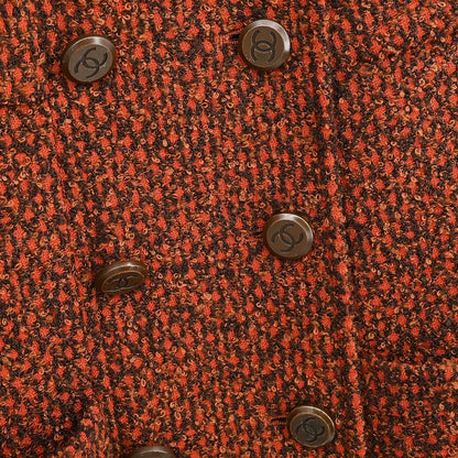 Chanel 1998 Double Breasted Jacket Brown #42