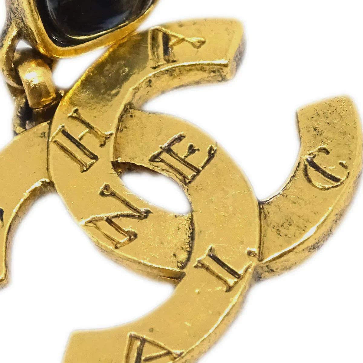 Chanel Dangle Piercing Earrings Gold 99A