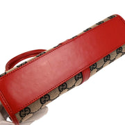 Gucci Red Black Beige GG Jackie Handbag