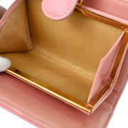 Chanel 2004-2005 Pink Caviar Bifold Wallet Purse