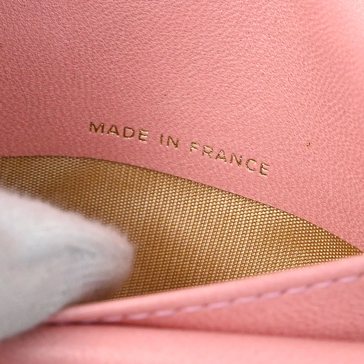 Chanel 2004-2005 Pink Caviar Bifold Wallet Purse