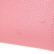 Chanel 2004-2005 Pink Caviar Bifold Wallet Purse