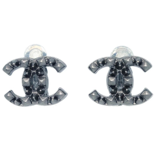 Chanel CC Earrings Clip-On Silver 03P