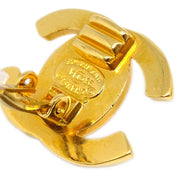 Chanel CC Turnlock Earrings Clip-On Gold Small 95A