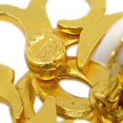 Chanel Flower Earrings Clip-On Gold 96P