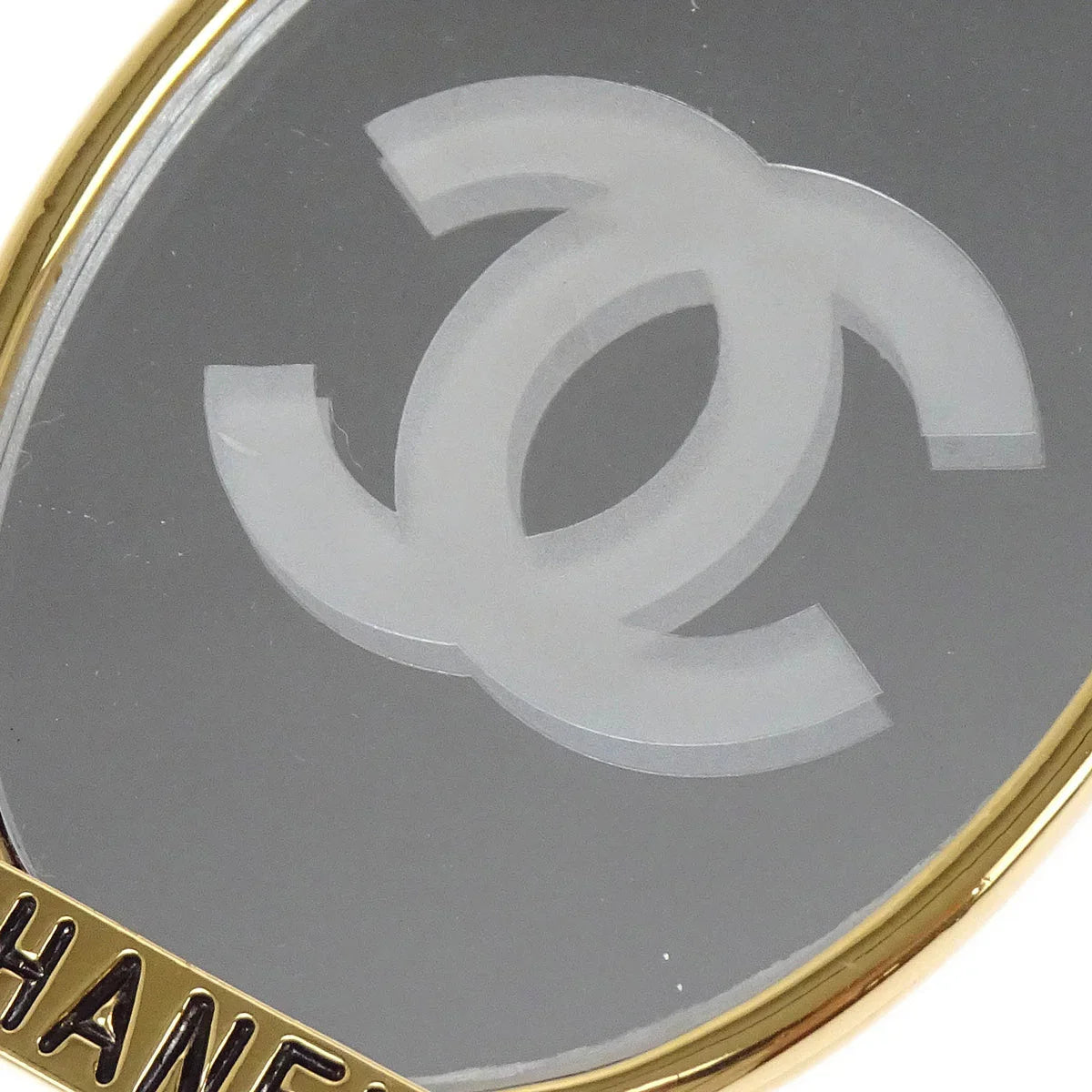 Chanel Bow Mirror Brooch Pin Gold