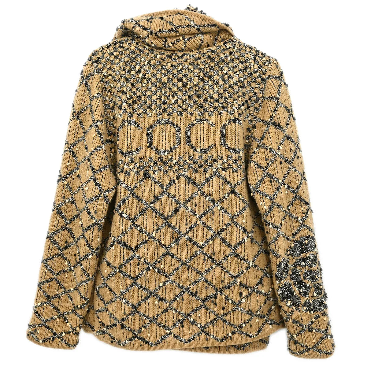 Chanel Ensemble Cardigan Sleeveless Top Brown