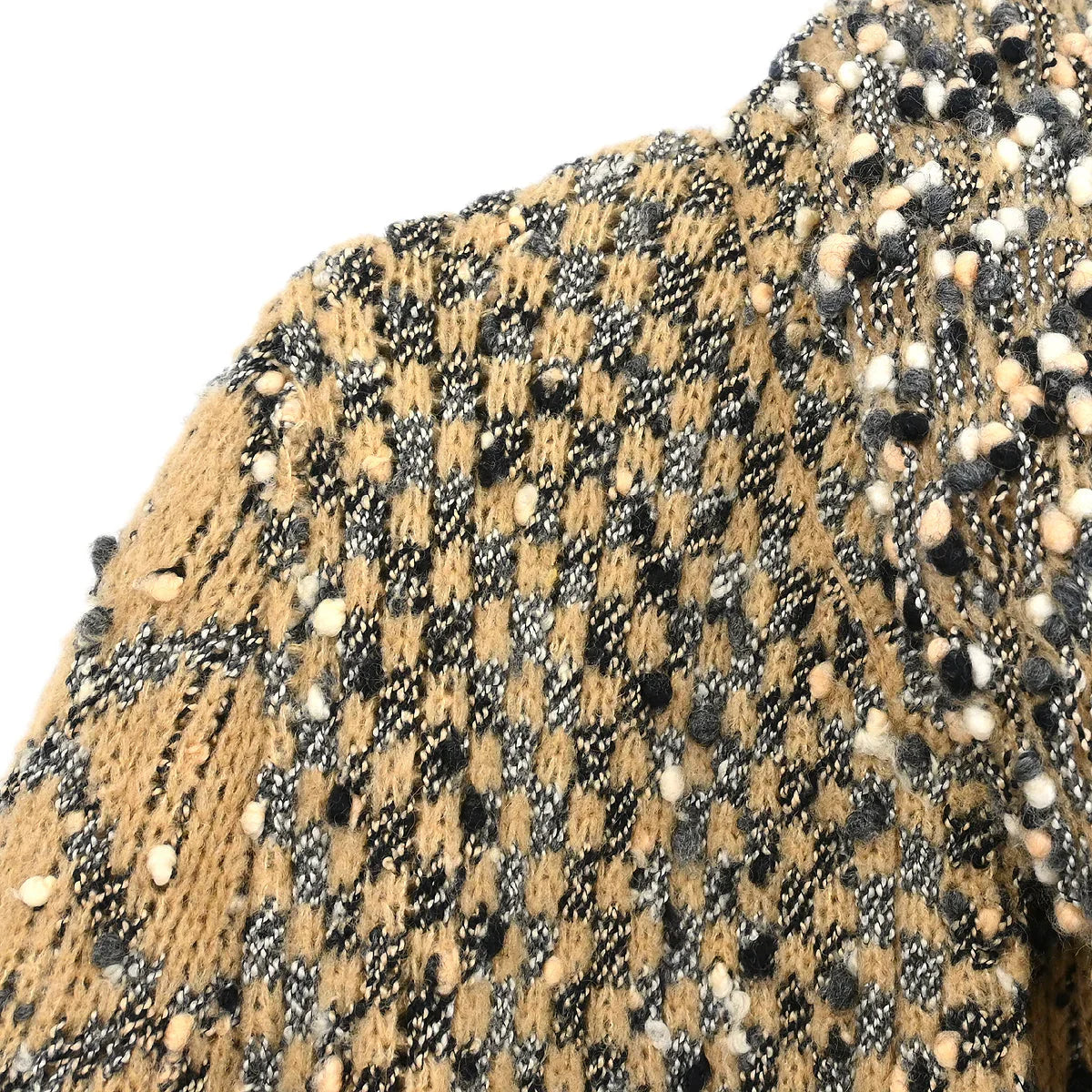 Chanel Ensemble Cardigan Sleeveless Top Brown